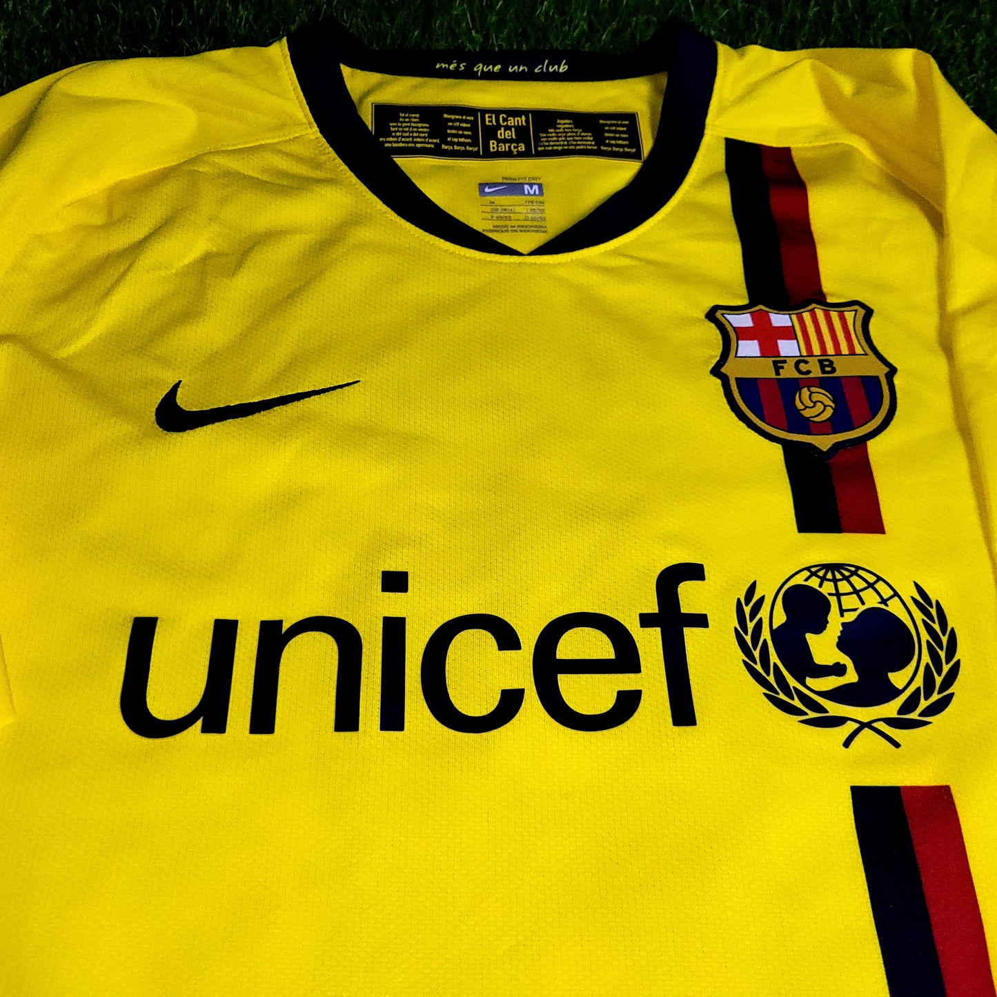 Iniesta Barcelona INIESTAZO TREBLE 2008 2009 Soccer Away Jersey Shirt M SKU# 286787-760