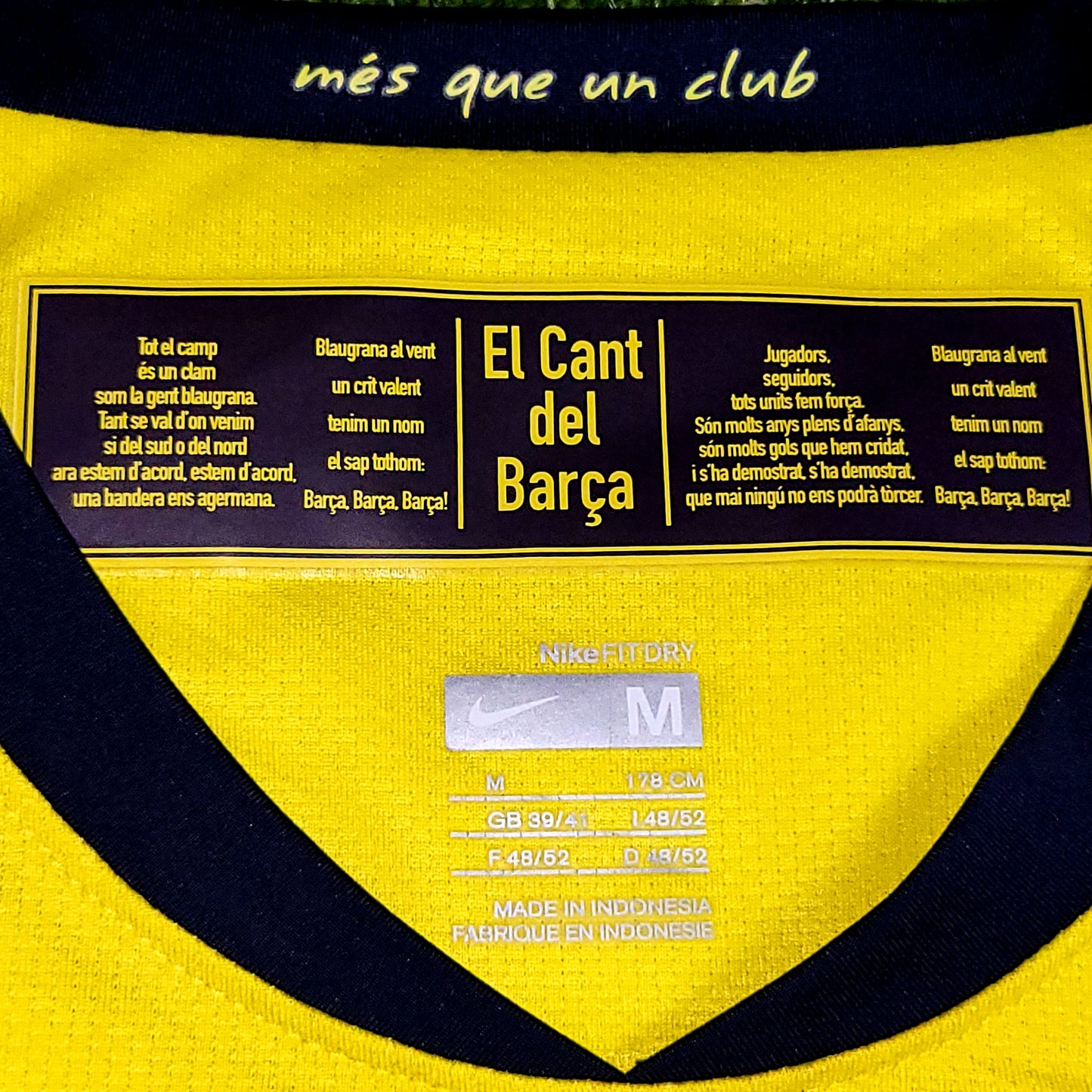 Iniesta Barcelona INIESTAZO TREBLE 2008 2009 Soccer Away Jersey Shirt M SKU# 286787-760