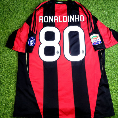 Ronaldinho AC Milan Adidas 2010 2011 Home Soccer Jersey Shirt L SKU# P96288