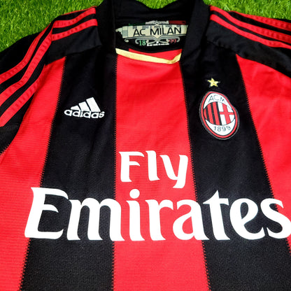 Ronaldinho AC Milan Adidas 2010 2011 Home Soccer Jersey Shirt L SKU# P96288