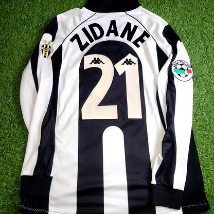 Zidane Juventus 1997 1998 Long Sleeve Kappa Soccer Jersey Shirt L