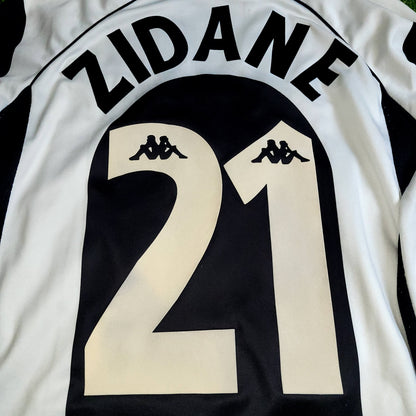 Zidane Juventus 1997 1998 Long Sleeve Kappa Soccer Jersey Shirt L