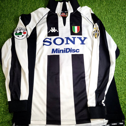 Zidane Juventus 1997 1998 Long Sleeve Kappa Soccer Jersey Shirt L