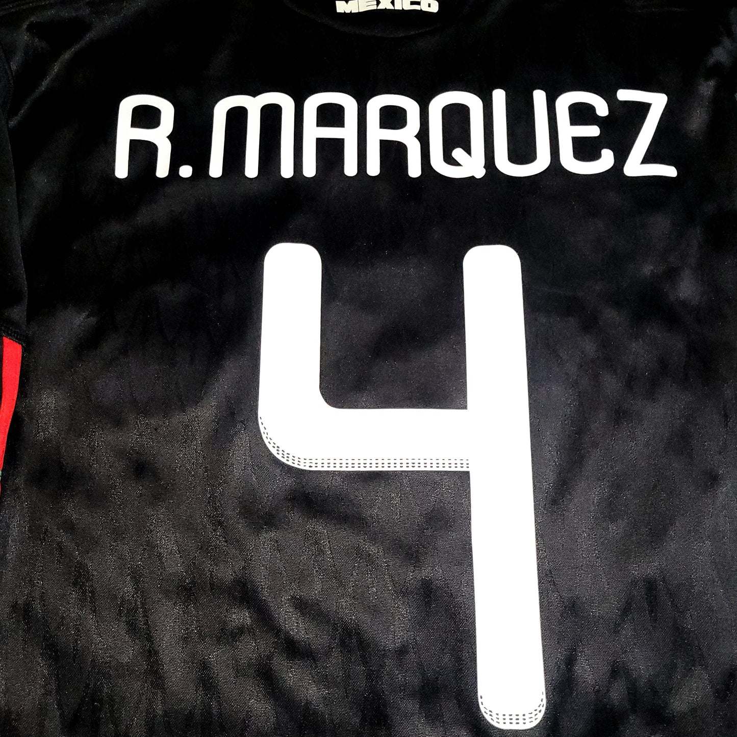 Marquez Mexico 2010 WORLD CUP Away Black Soccer Jersey Shirt L SKU# P41397