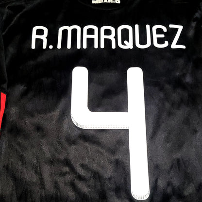 Marquez Mexico 2010 WORLD CUP Away Black Soccer Jersey Shirt L SKU# P41397