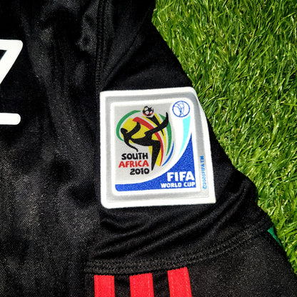 Marquez Mexico 2010 WORLD CUP Away Black Soccer Jersey Shirt L SKU# P41397