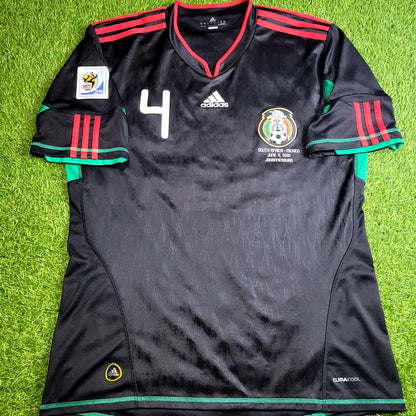 Marquez Mexico 2010 WORLD CUP Away Black Soccer Jersey Shirt L SKU# P41397