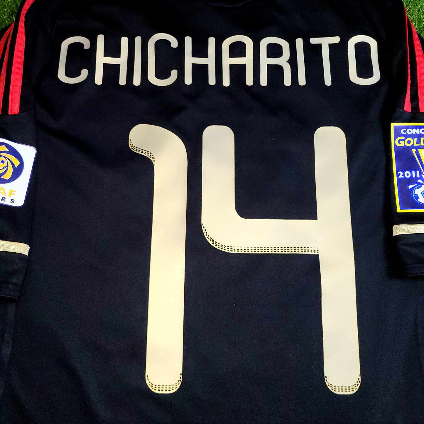 Chicharito Mexico 2011 GOLD CUP FINAL Soccer Away Jersey Shirt M SKU# V31526