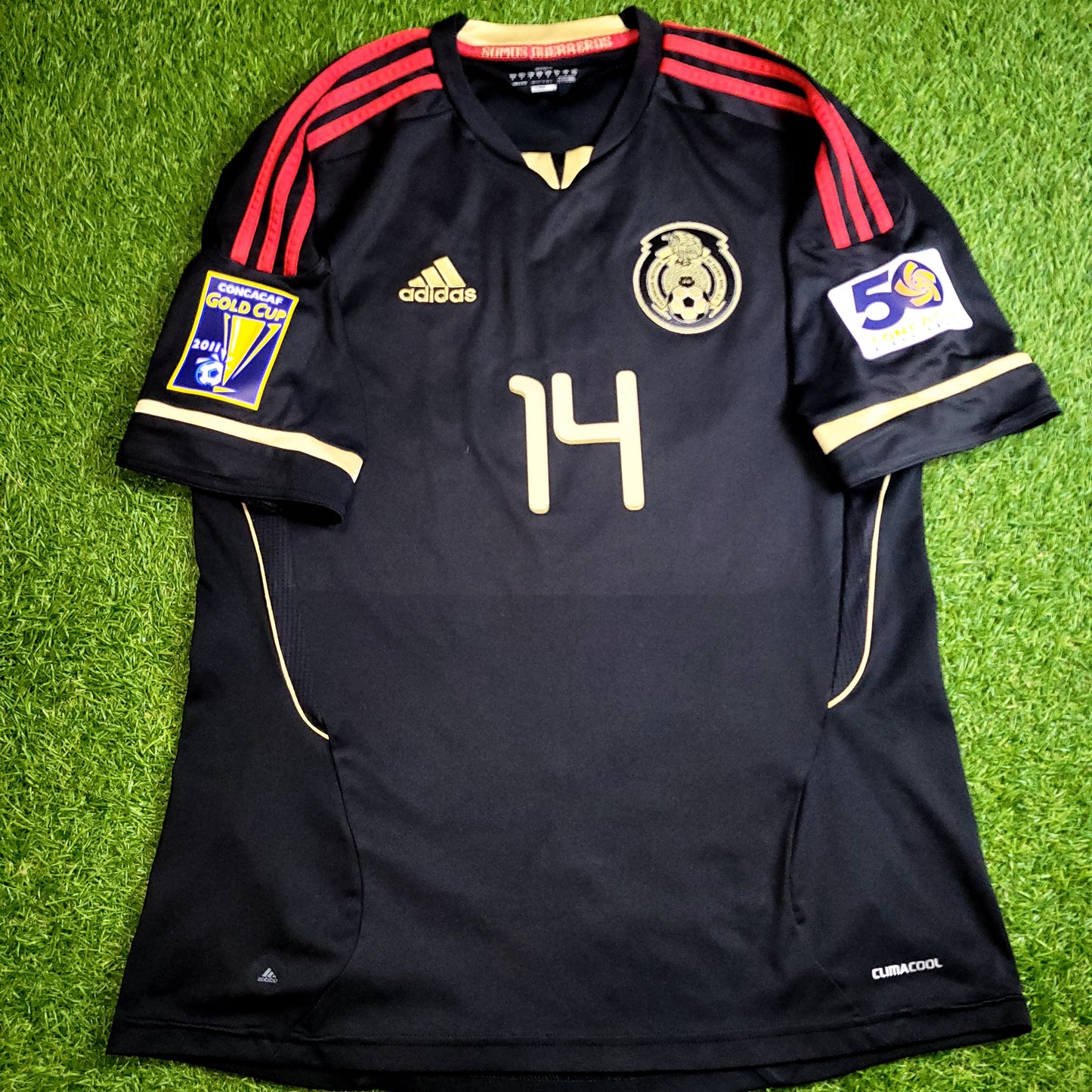 Chicharito Mexico 2011 GOLD CUP FINAL Soccer Away Jersey Shirt M SKU# V31526