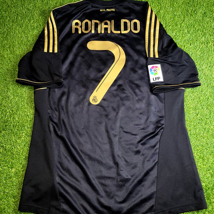Cristiano Ronaldo Real Madrid 2011 2012 Away Soccer Jersey Shirt L SKU# V13642