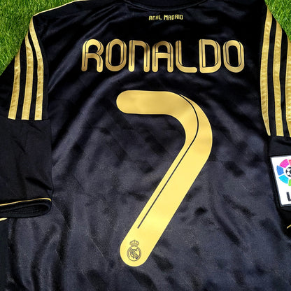 Cristiano Ronaldo Real Madrid 2011 2012 Away Soccer Jersey Shirt L SKU# V13642