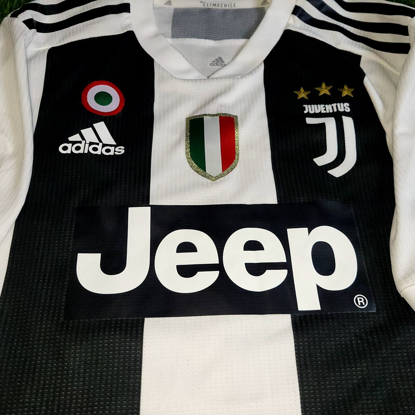 Cristiano Ronaldo Juventus 2018 2019 DEBUT UEFA PLAYER ISSUE Soccer Jersey Shirt L SKU# CF3493