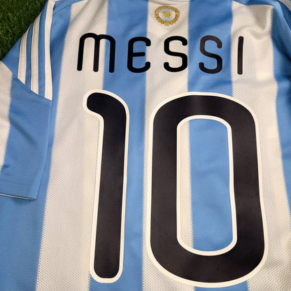 Messi Argentina 2010 WORLD CUP Home Soccer Jersey Shirt M SKU# P79919
