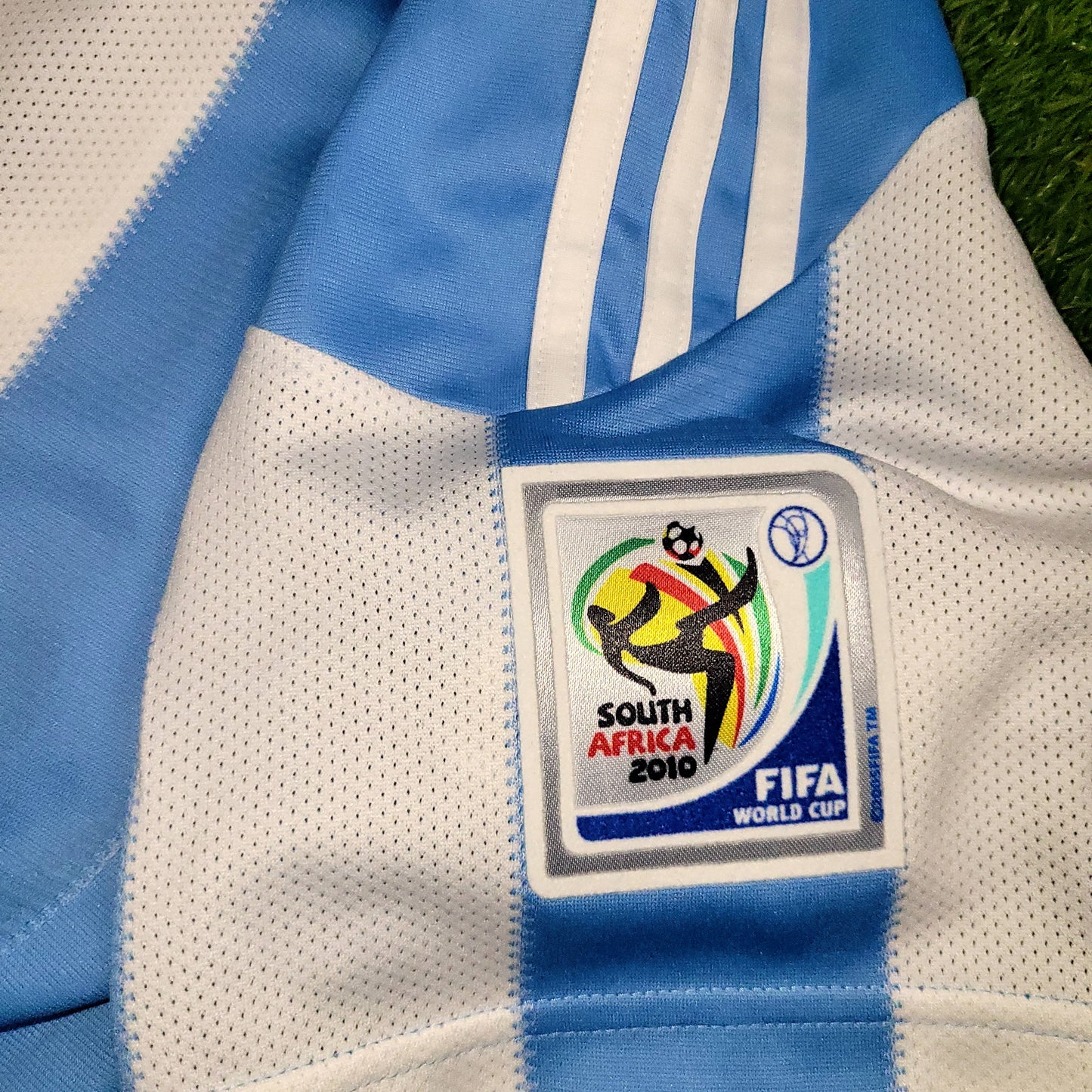 Messi Argentina 2010 WORLD CUP Home Soccer Jersey Shirt M SKU# P79919