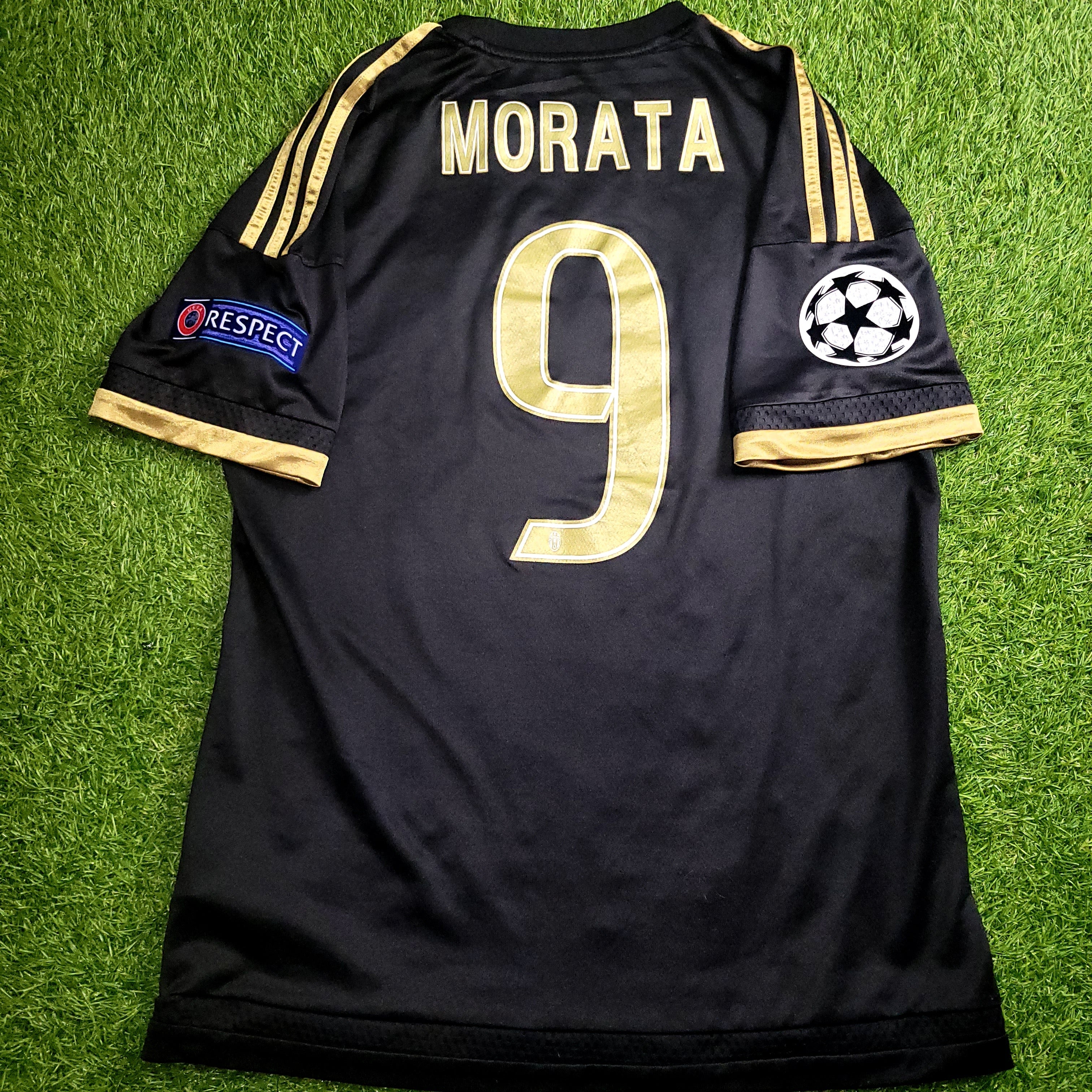 Morata Juventus 2015 2016 Third UEFA Soccer Jersey Shirt M SKU