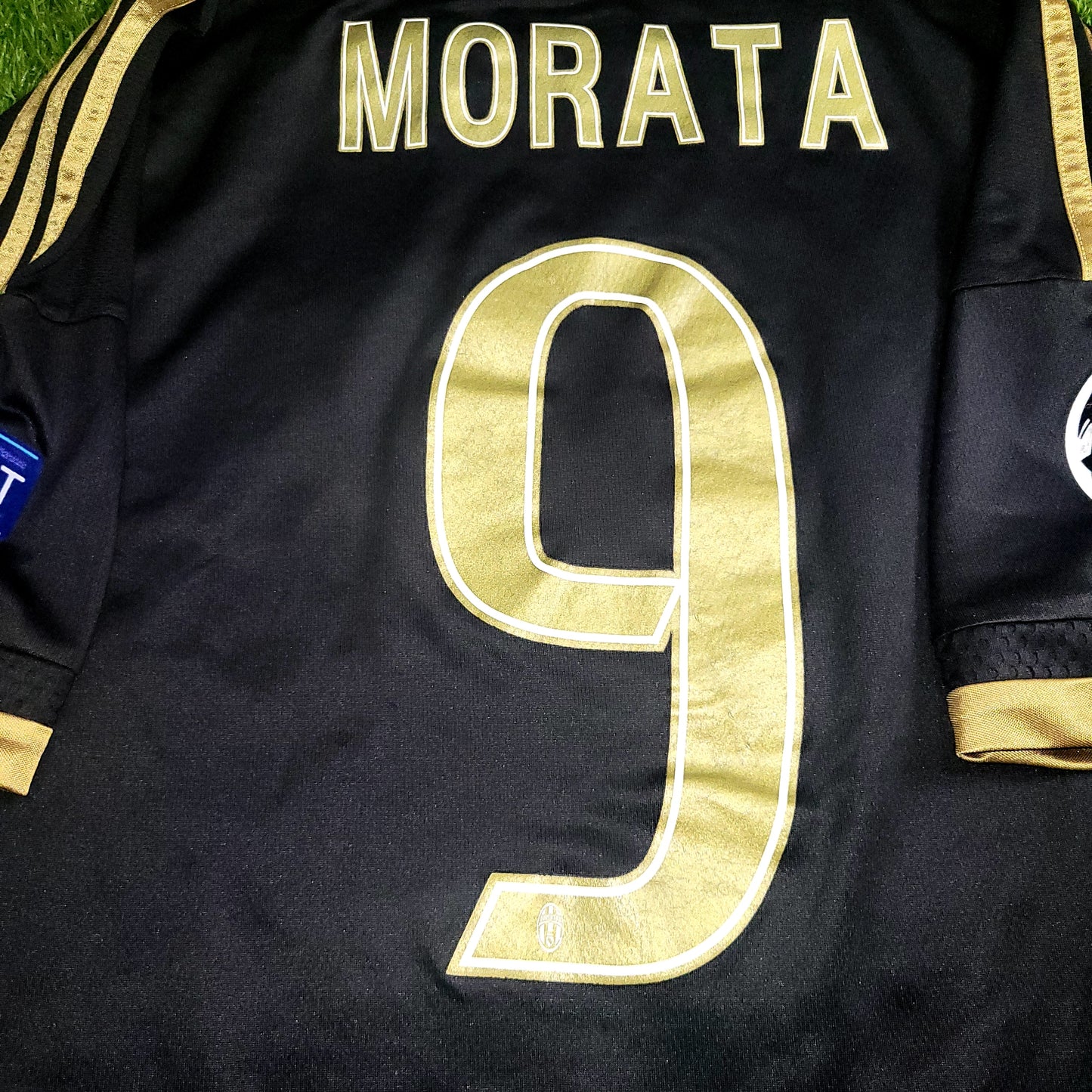Morata Juventus 2015 2016 Third UEFA Soccer Jersey Shirt M SKU# S12849