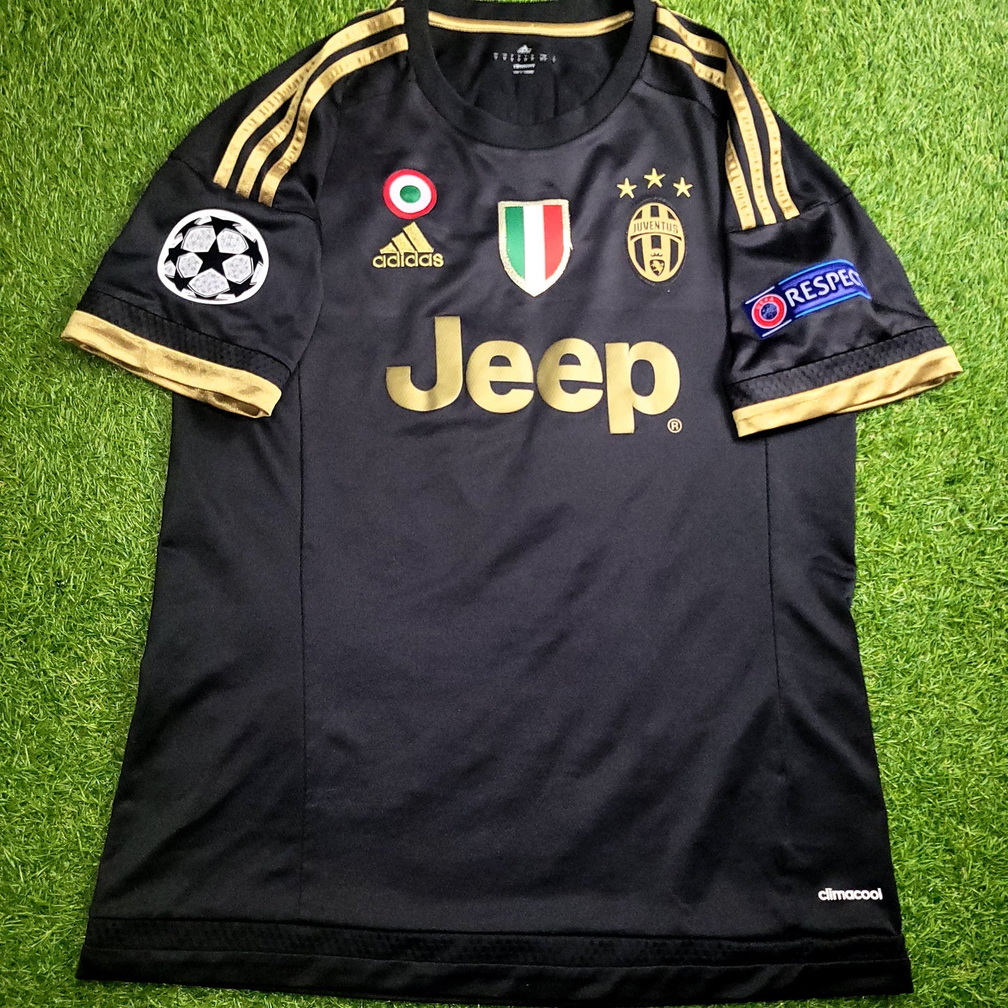 Morata Juventus 2015 2016 Third UEFA Soccer Jersey Shirt M SKU# S12849