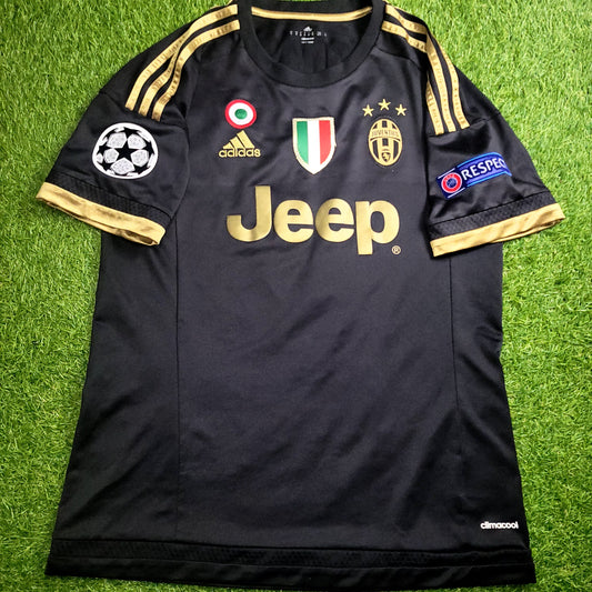 Morata Juventus 2015 2016 Third UEFA Soccer Jersey Shirt M SKU# S12849