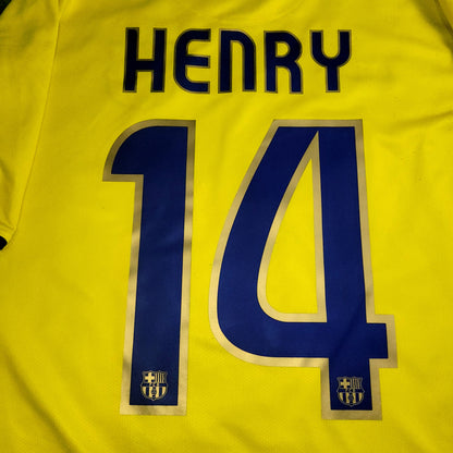 Henry Barcelona TREBLE SEASON 2008 2009 Away Soccer Jersey Shirt L SKU# 286787-760