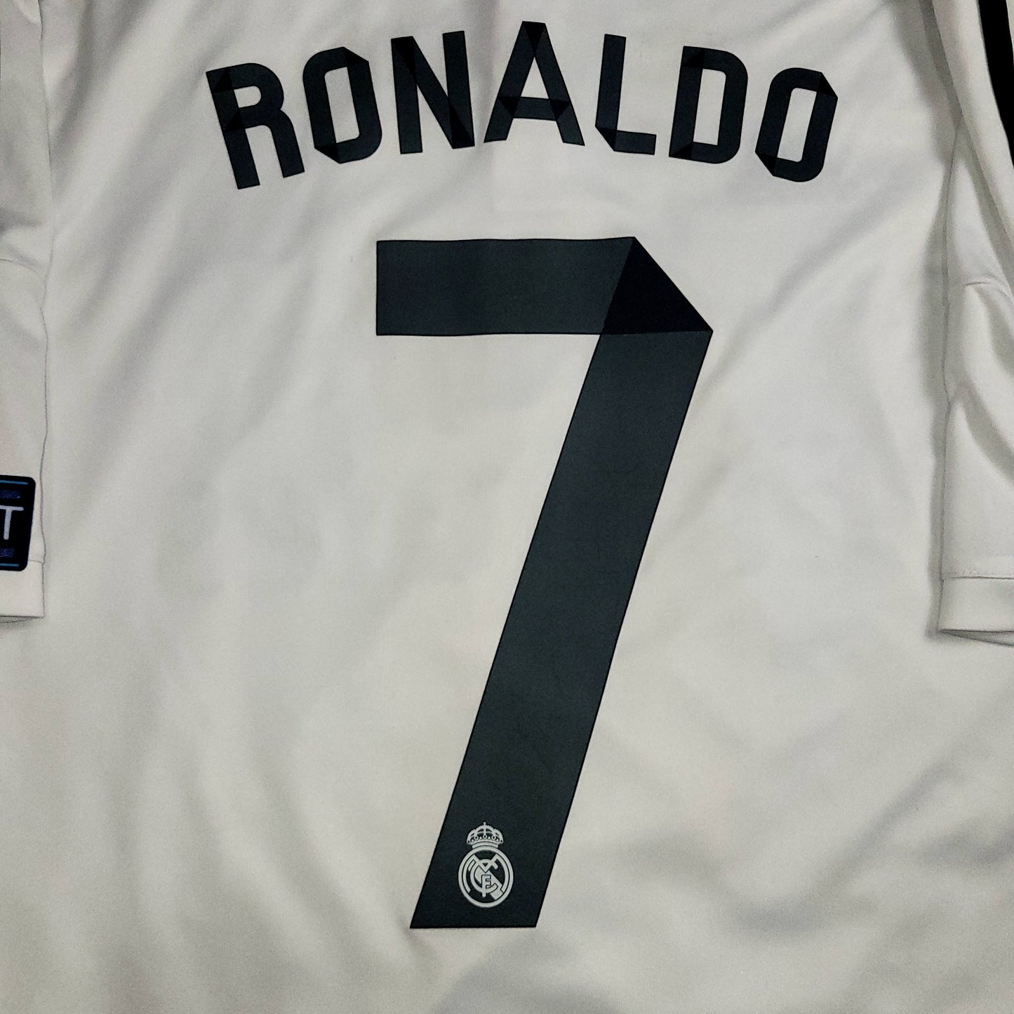 Cristiano Ronaldo Real Madrid 2014 2015 UEFA Home Soccer Jersey Shirt L SKU# F50637