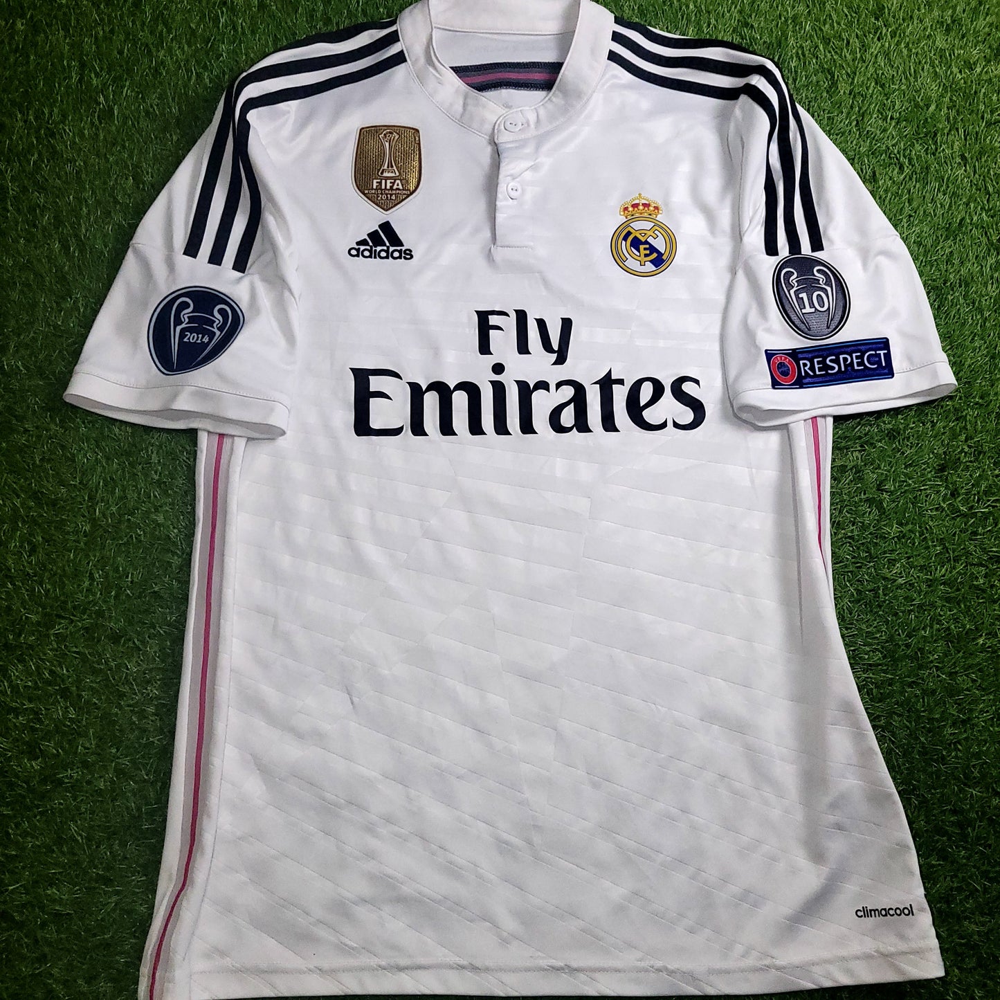Cristiano Ronaldo Real Madrid 2014 2015 UEFA Home Soccer Jersey Shirt L SKU# F50637