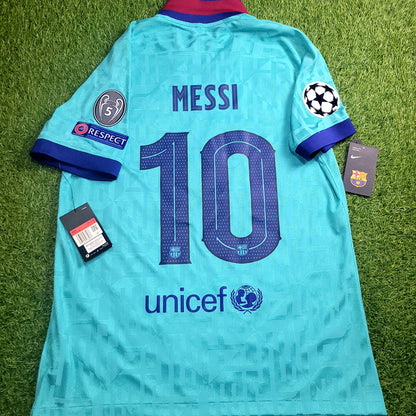 Messi Barcelona 2019 2020 UEFA PLAYER ISSUE Third Soccer Jersey Shirt BNWT L SKU# AR9343-310