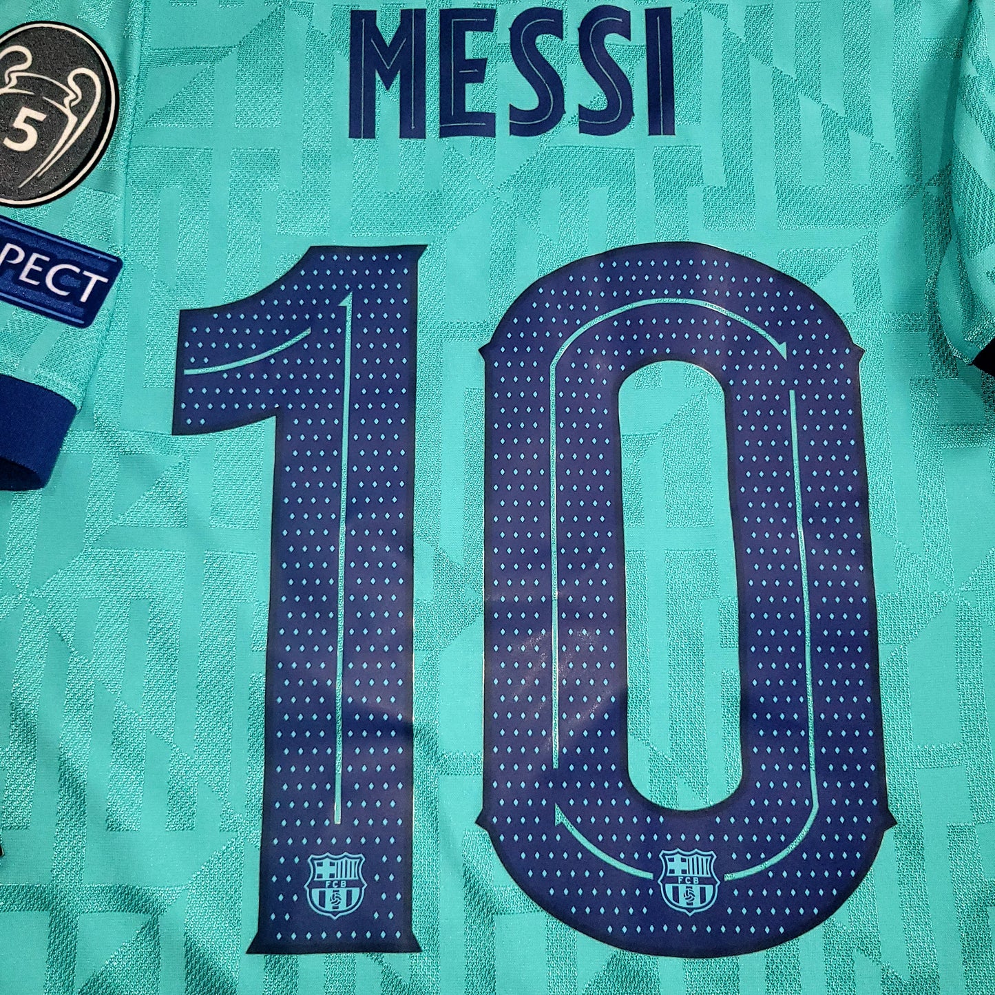 Messi Barcelona 2019 2020 UEFA PLAYER ISSUE Third Soccer Jersey Shirt BNWT L SKU# AR9343-310