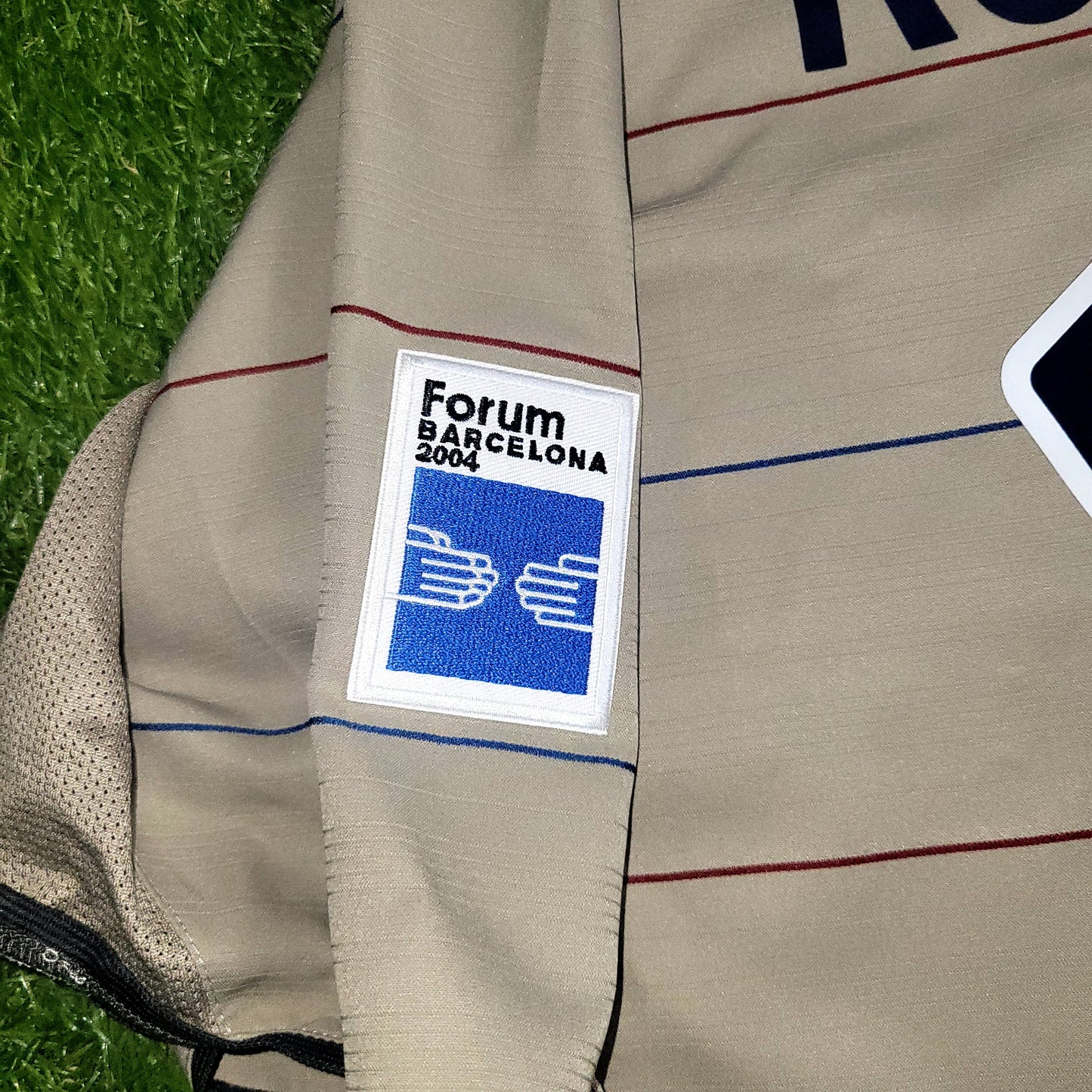 Ronaldinho Barcelona 2003 2004 DEBUT SEASON Away Soccer Jersey Shirt L SKU# 112587