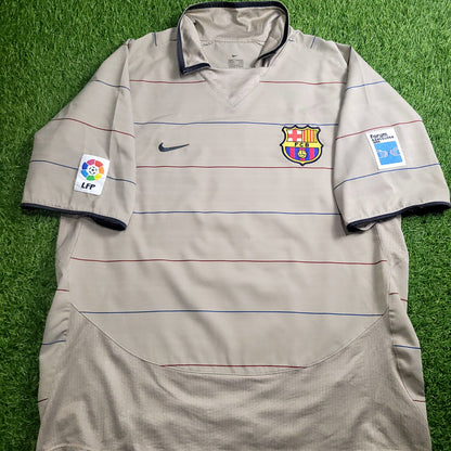 Ronaldinho Barcelona 2003 2004 DEBUT SEASON Away Soccer Jersey Shirt L SKU# 112587
