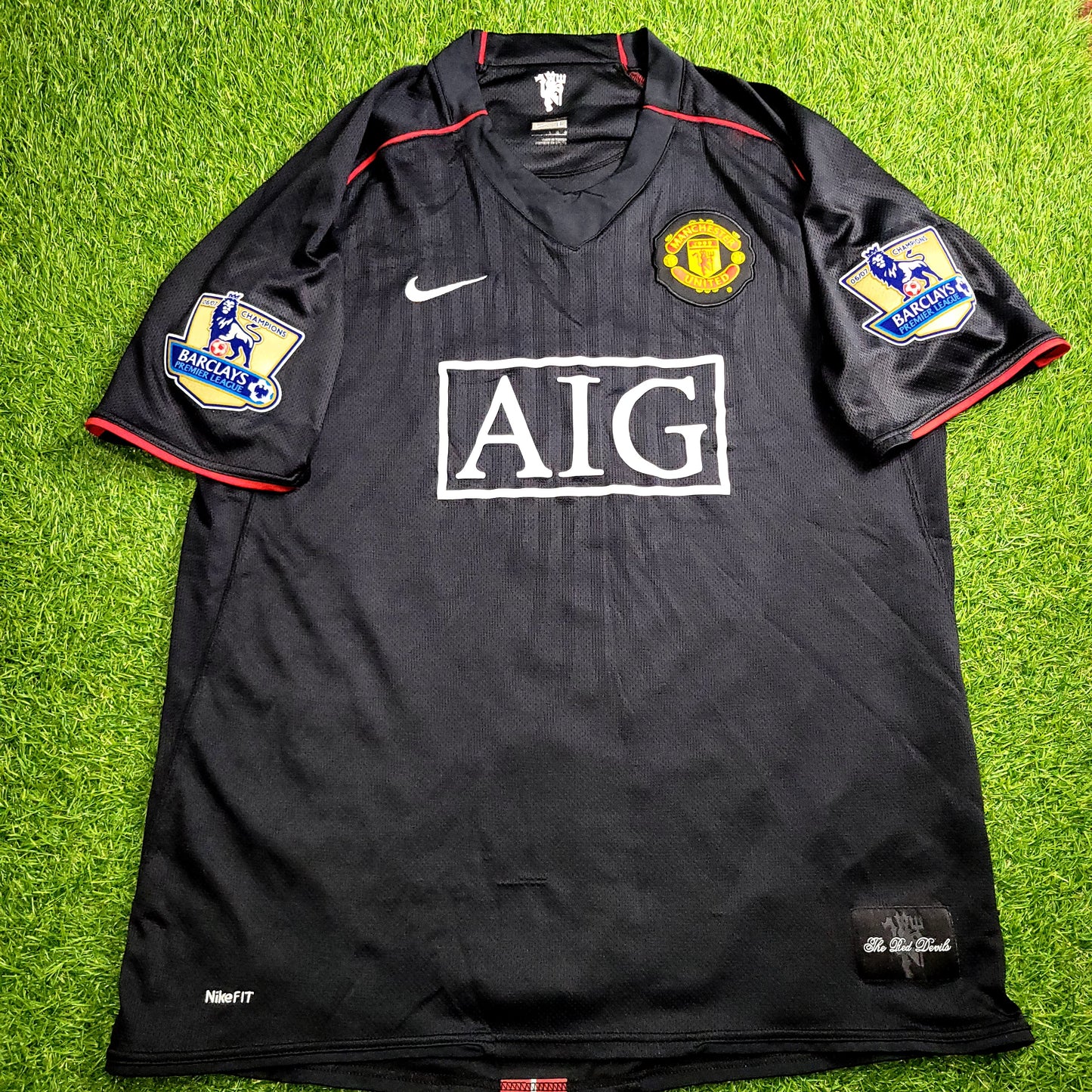 Cristiano Ronaldo Nike Manchester United 2007 2008 Away Soccer Jersey Shirt L SKU# 238347-010