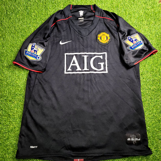 Cristiano Ronaldo Nike Manchester United 2007 2008 Away Soccer Jersey Shirt L SKU# 238347-010