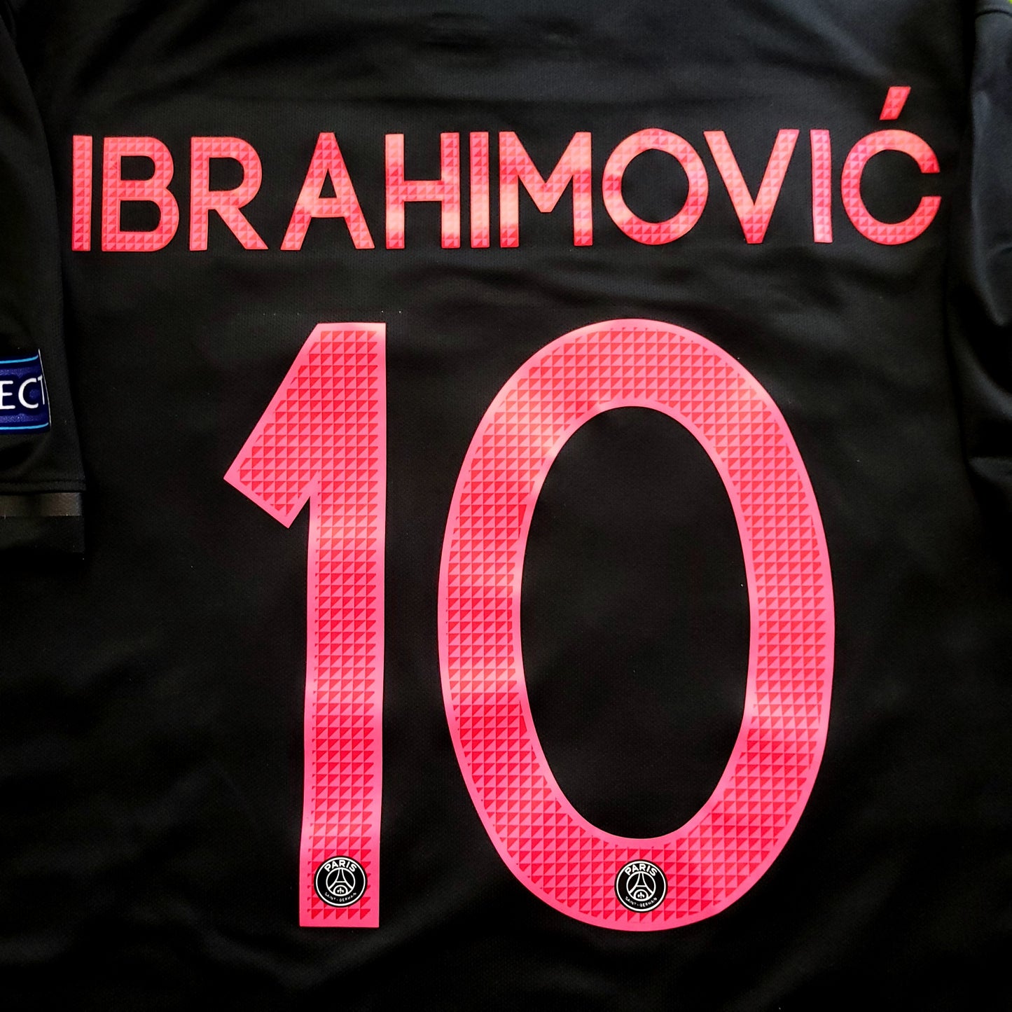 Ibrahimovic PSG Paris Saint Germain 2015 2016 Third UEFA Soccer Jersey L SKU# 658901-011 )