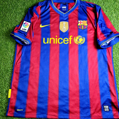 Messi Barcelona 2009 2010 Home Soccer Jersey XL SKU# 343808-496