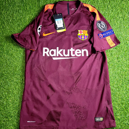 Messi Barcelona 2017 2018 Third UEFA PLAYER ISSUE Soccer Jersey BNWT M SKU# 847188-683