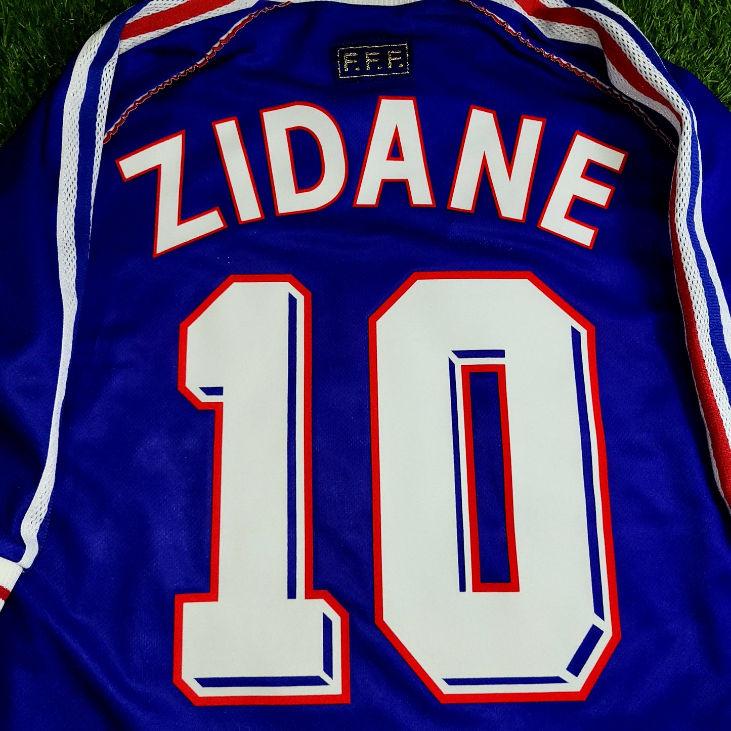 Zidane France 1998 WORLD CUP FINAL Home Soccer Jersey L