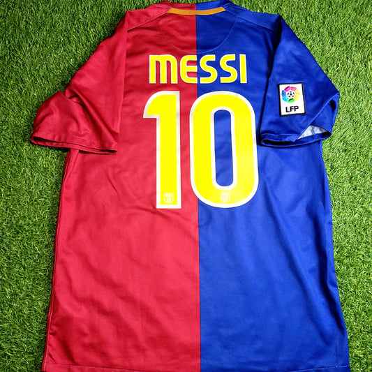 Messi Barcelona TREBLE SEASON 2008 2009 Soccer Jersey M SKU# 286784-655