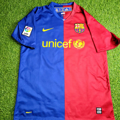 Messi Barcelona TREBLE SEASON 2008 2009 Soccer Jersey M SKU# 286784-655