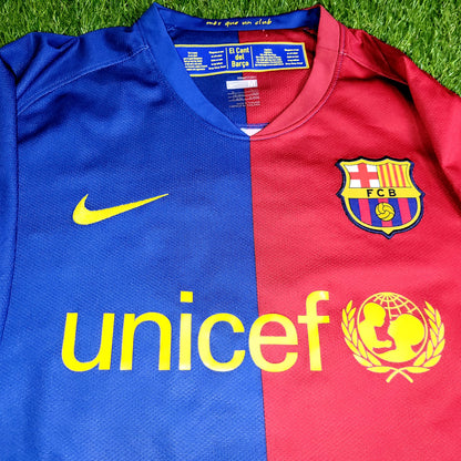 Messi Barcelona TREBLE SEASON 2008 2009 Soccer Jersey M SKU# 286784-655