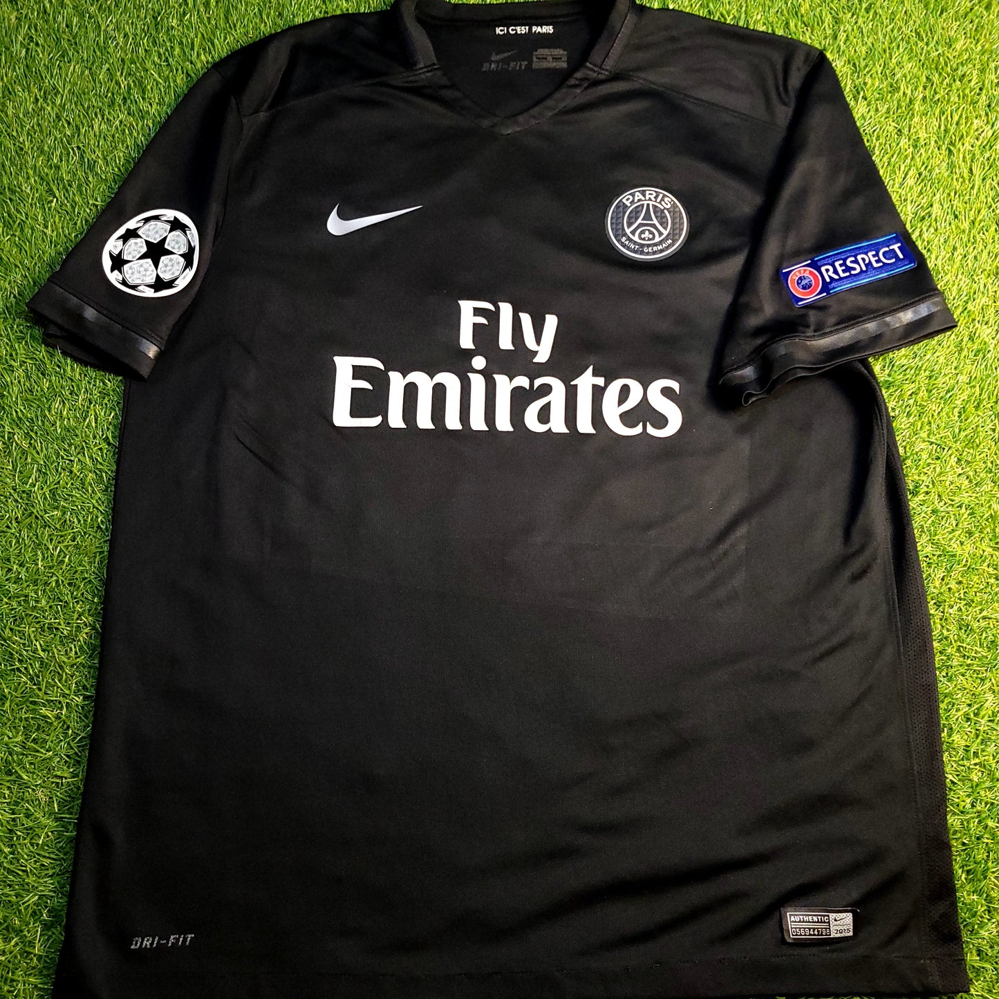 Ibrahimovic PSG Paris Saint Germain 2015 2016 Third UEFA Soccer Jersey XL SKU# 658901-011