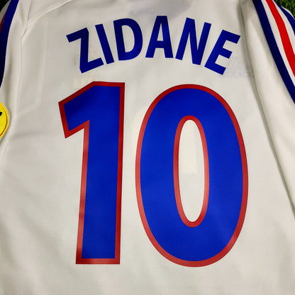 Zidane France 2000 EURO CUP Away Soccer Jersey L SKU# 647189