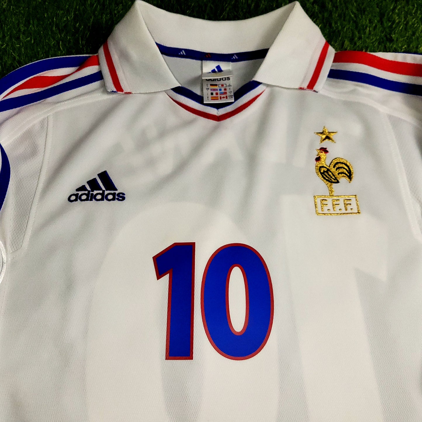 Zidane France 2000 EURO CUP Away Soccer Jersey L SKU# 647189
