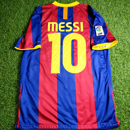 Messi Barcelona 2010 2011 Home Soccer Jersey M SKU# 382354-488
