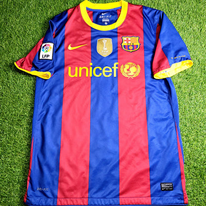 Messi Barcelona 2010 2011 Home Soccer Jersey M SKU# 382354-488