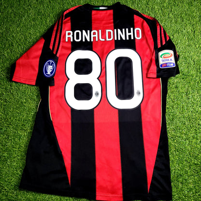 Ronaldinho AC Milan Adidas 2010 2011 Home Soccer Jersey M SKU# P96288