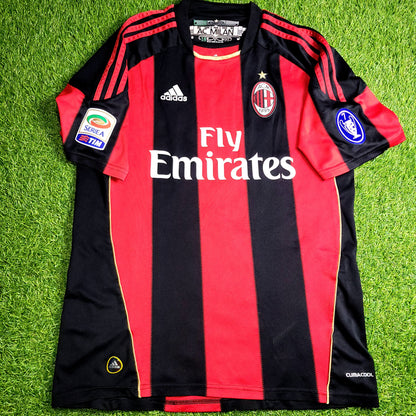 Ronaldinho AC Milan Adidas 2010 2011 Home Soccer Jersey M SKU# P96288