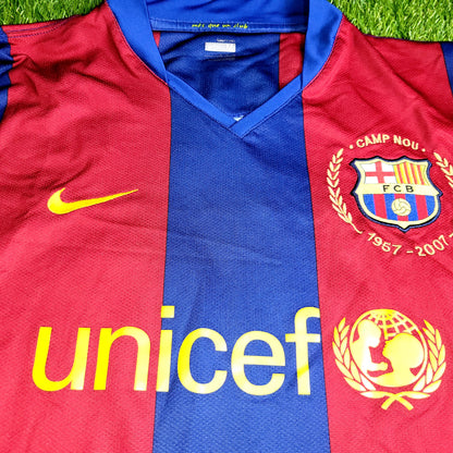 Ronaldinho Barcelona Anniversary 2007 2008 Long Sleeve Soccer Jersey M SKU# 244793-655