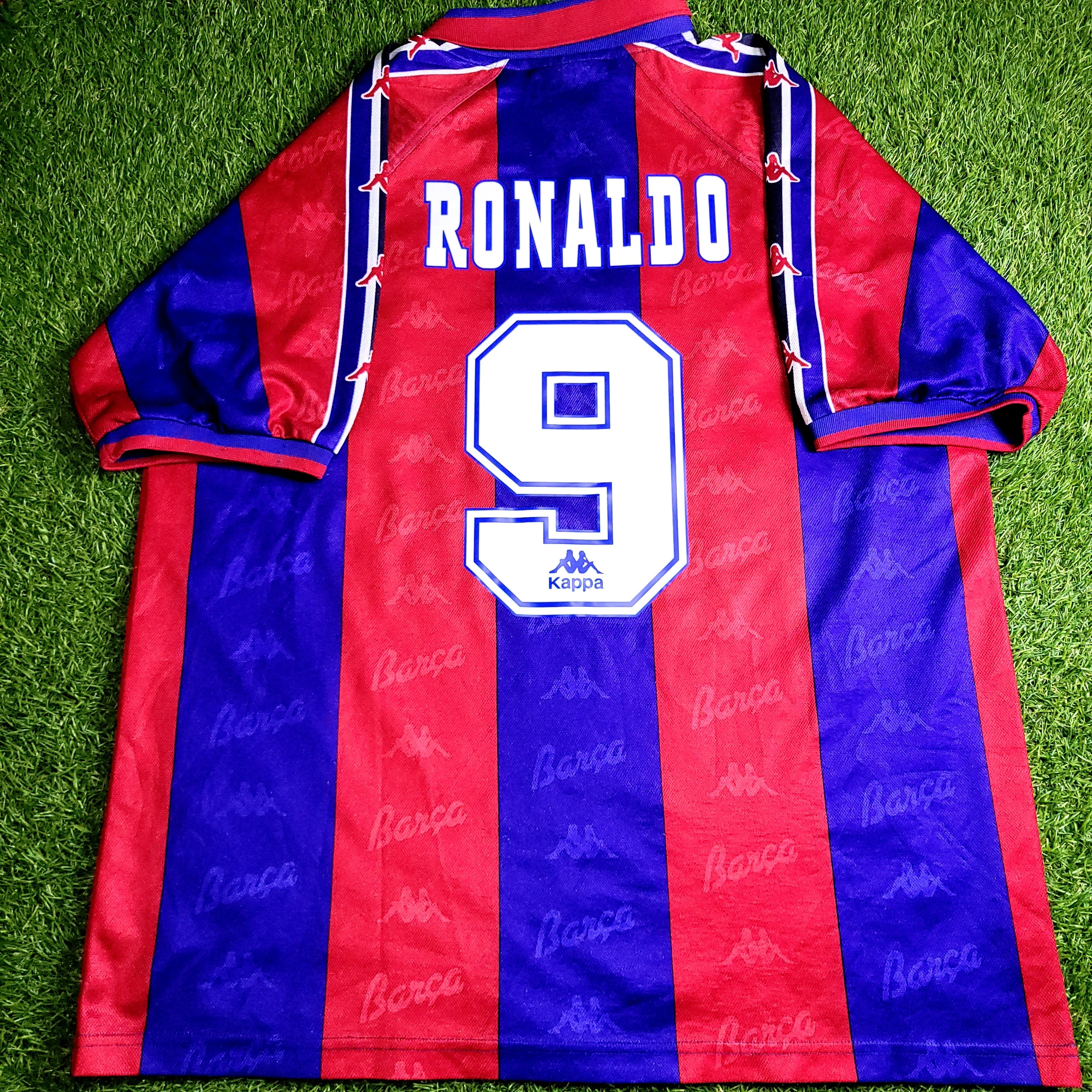 Ronaldo Kappa Barcelona 1996 1997 Home Soccer Jersey XL
