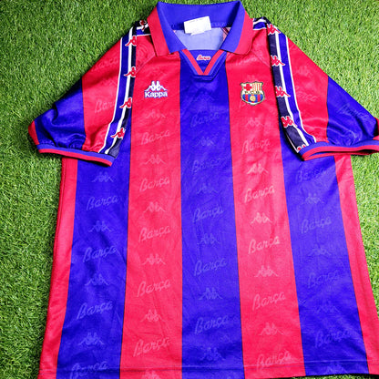 Ronaldo Kappa Barcelona 1996 1997 Home Soccer Jersey XL