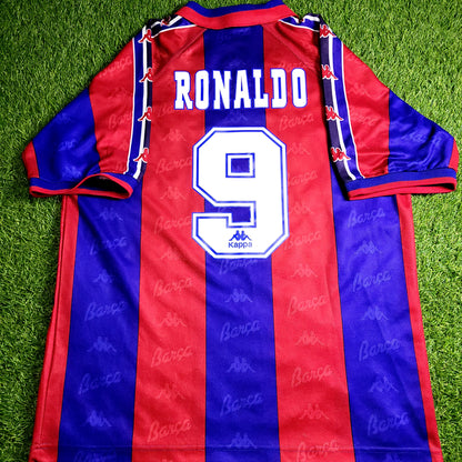 Ronaldo Kappa Barcelona 1996 1997 Home Soccer Jersey L