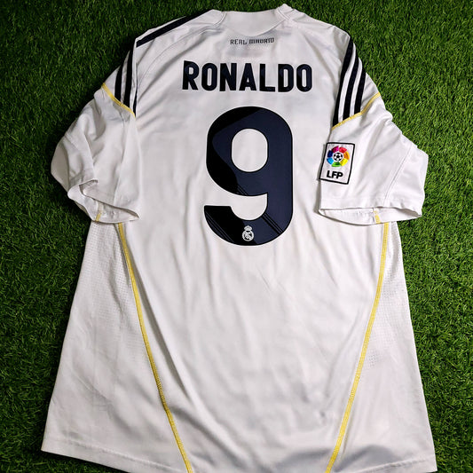 Cristiano Ronaldo Real Madrid 2009 2010 DEBUT Home Soccer Jersey L SKU# E84352
